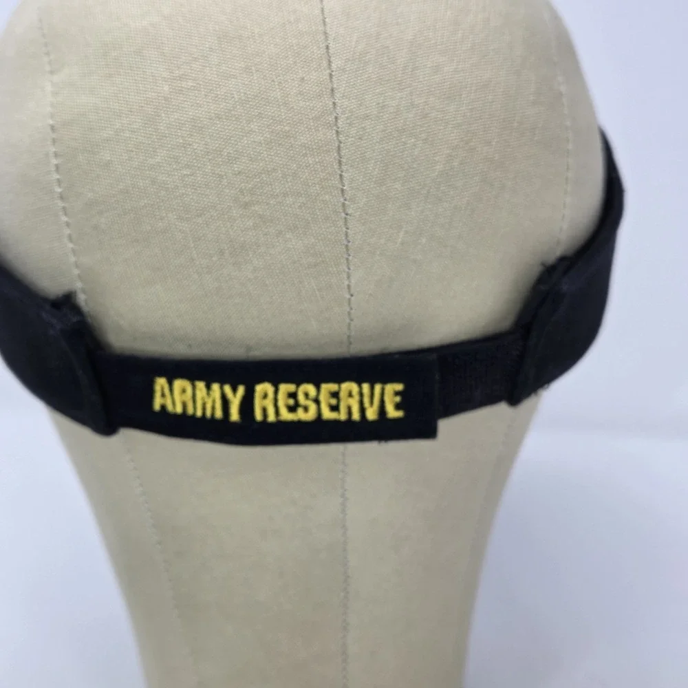 U.S  ARMY Reserve SUN VISOR CAP BLACK‎ HAT WITH EMBROIDERED YELLOW ARMY